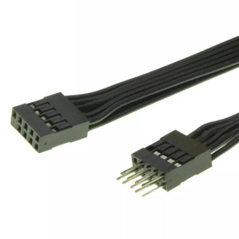 USB 2.0 Extension Cable: 30cm 24AWG Parallel Wires PVC Material - 9-Pin Male To Female Connector For Host Case Front Panel Cable Management - Image 2