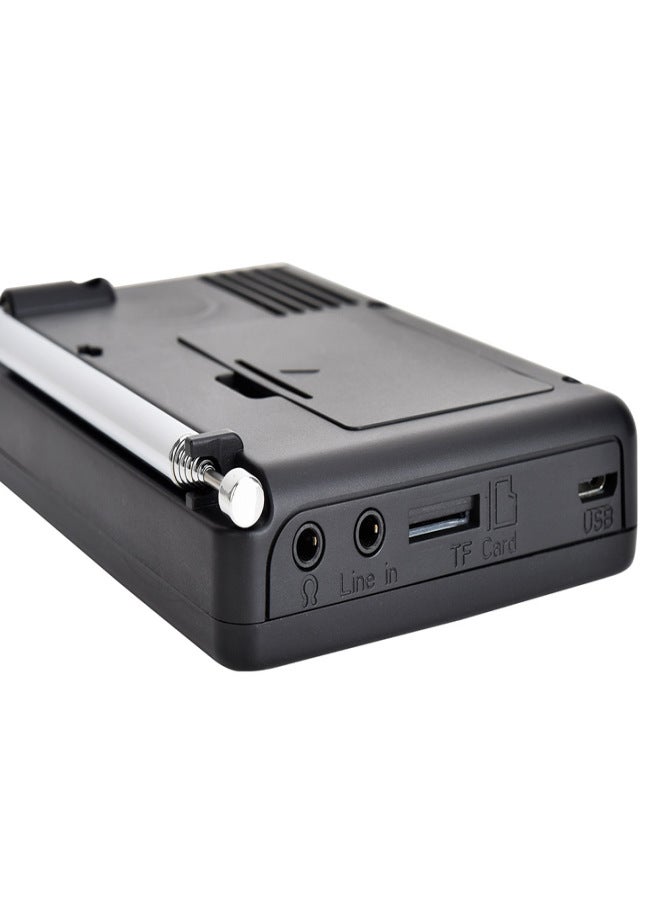 راديو محمول HRD-603 يدعم موجات AM/FM/SW/BT/TF، راديو جيب، مسجل MP3 رقمي USB، يدعم بطاقة TF، بلوتوث - Image 2
