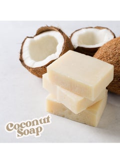 ALIF NATURALS Coconut Organic and Handmade Soap for Face and Body Cleanser  | 125g | Pack of 3  - Image 2