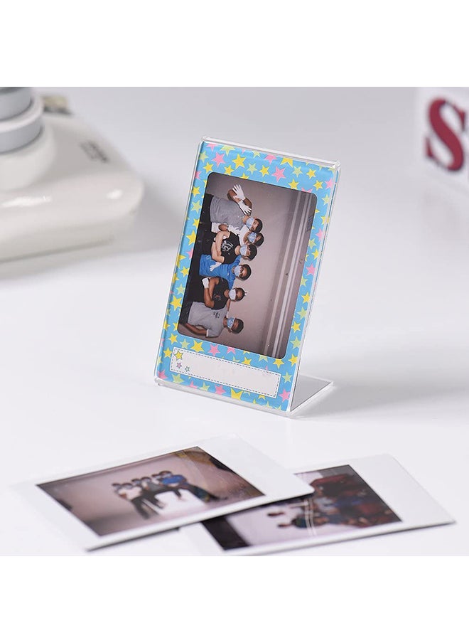 Generic 3-Pack L-Shape Acrylic Photo Frame Mini Stand For Fujifilm Instax 8/8+/70/7s/90/25/26/50s/9/SP-1/SP-2 Film, 3 Inch Clear 9x5.4x3.3cm  - Image 4