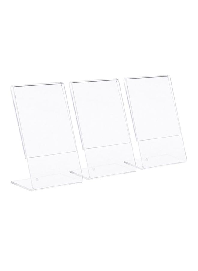 Generic 3-Pack L-Shape Acrylic Photo Frame Mini Stand For Fujifilm Instax 8/8+/70/7s/90/25/26/50s/9/SP-1/SP-2 Film, 3 Inch Clear 9x5.4x3.3cm  - Image 1