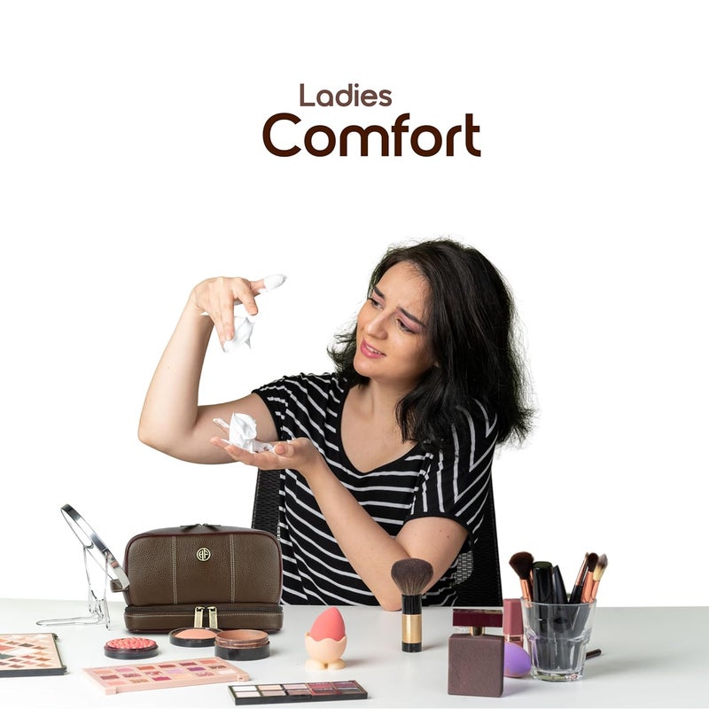 HAMMONDS FLYCATCHER Genuine Leather Toiletry Bag for Men and Women Cosmetic Organizer Bag, Travel Organizer Pouch, Shaving Kit Bag for Men Toiletry Pouch for Men with Multiple Pockets - Brushwood - Image 4