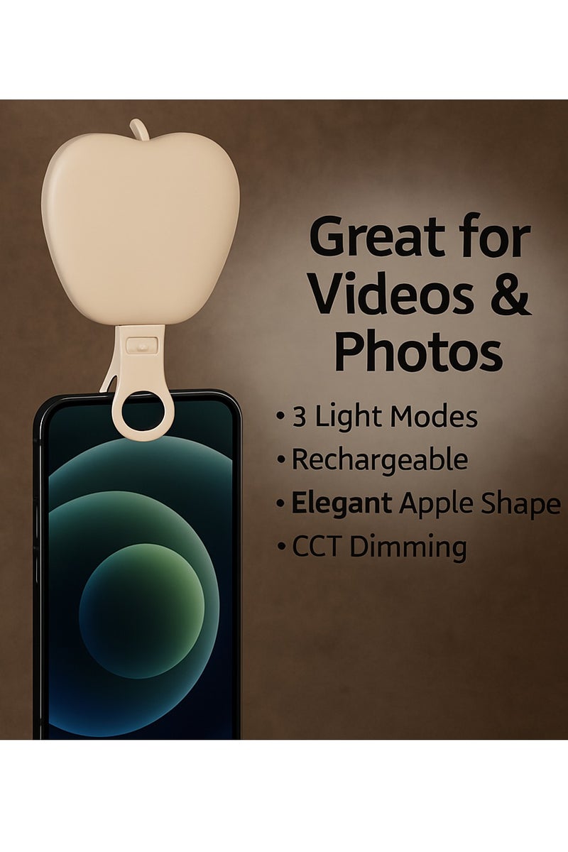 مصباح سيلفي احترافي  بمشبك - مصباح LED   قابل لإعادة الشحن | 3 أوضاع إضاءة ودرجات سطوع متعددة | إضاءة مثالية للموبايل، اللاب توب، المكياج، مكالمات الفيديو، تيك توك والبث المباشر - - Image 5
