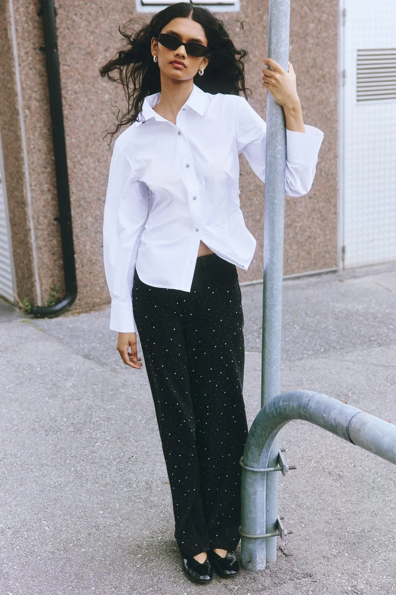 H&M Draped cotton shirt