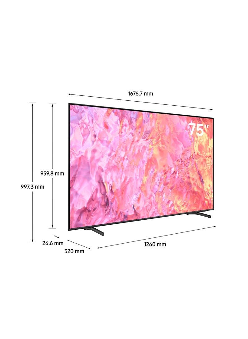 Samsung 75 Inch QLED 4K Smart TV 2023 75Q60C Titan Grey - Image 3