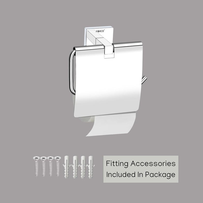 Force Toilet Paper Roll Holder Square for Bathroom Stainless Steel 304 Toilet Paper Holder in Bathroom Toilet Tissue Roll Holder for Bathroom Toilet roll Stand Bathroom Accessories  - Image 5