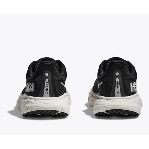 Hoka Women's Arahi 7 Sneaker, Black/White, 5.5 Wide - Image 4
