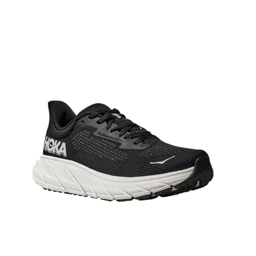Hoka Women's Arahi 7 Sneaker, Black/White, 5.5 Wide - Image 1