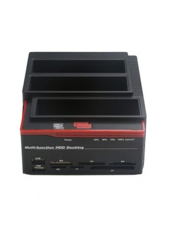 Generic 2.5/3.5" SATA IDE HDD Docking Station Clone HDD Enclosure USB 2 Ports USB 2.0 Hub MS/M2/XD/CF/SD/TF Card Reader  - Image 1