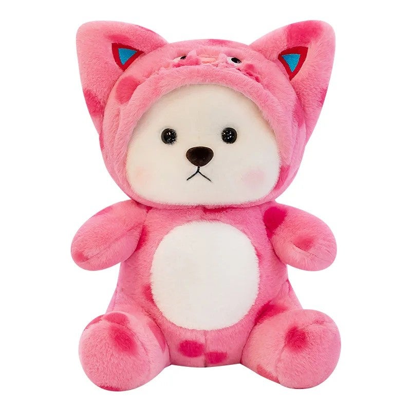 Y&D Cute Bear Plush Toy That Transforms into Rabbit, Pig & Dinosaur – Soft Stuffed Animal Toys for Babies & Kids, Adorable Cartoon Dolls, Cuddly Pillow Gift for Toddlers - Image 2