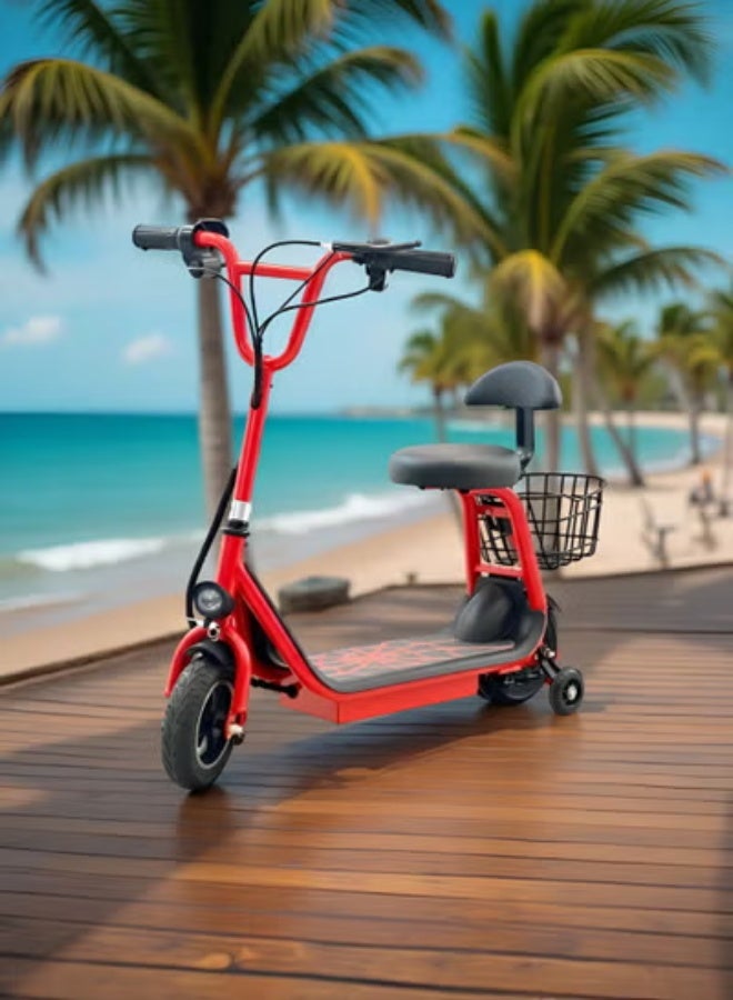 Mini Harley Kids Electric Scooter with Seat & LED Lights | 36V 250W Motor | 13Ah Battery | Comfortable Ride for Children | Safe & Stylish Design - Image 3