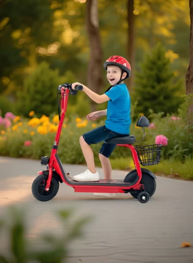 Mini Harley Kids Electric Scooter with Seat & LED Lights | 36V 250W Motor | 13Ah Battery | Comfortable Ride for Children | Safe & Stylish Design - Image 2