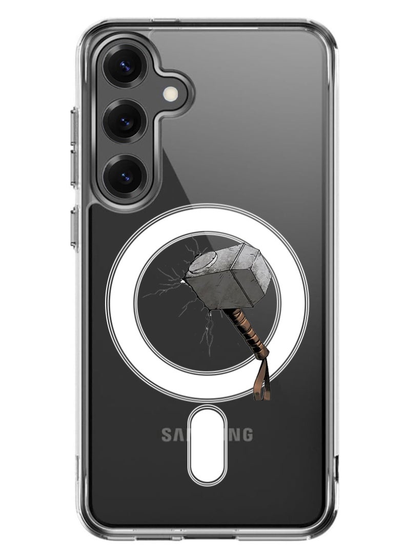 Theodor Magnetic Case for Samsung Galaxy S25 Plus 6.7-inch Compatible with MagSafe Wireless Charging, Shockproof Phone Bumper Cover Hammer - Image 1