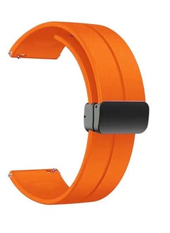 Generic 20mm Silicone Strap With Magnetic Folding Buckle  For Amazfit Bip U Pro / Bip / Bip Lite / Bip S / Bip S Lite / Bip U Orange  - Image 1