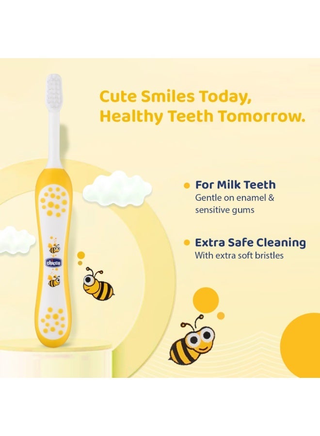 Chicco Baby Toothbrush Yellow 6-36M - Image 3