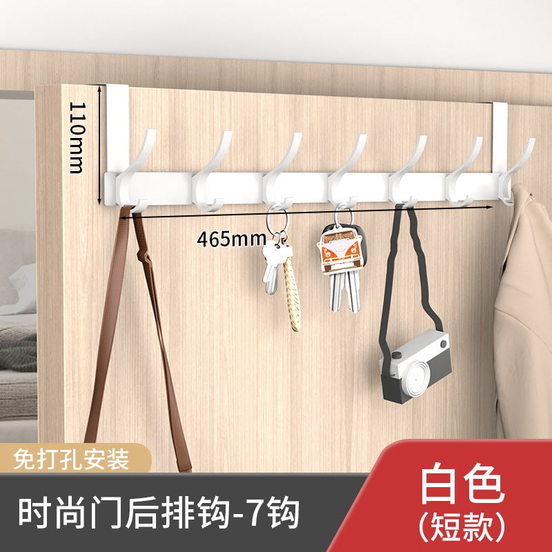Behind-The-Door Hook Space Aluminum Punch-Free Bathroom Hook Bedroom Storage Clothes Hanger Hook Wall Clothes Hook - Image 1