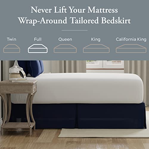 Bed Maker's Bed Maker’s Never Lift Your Mattress Bed Skirt, Designed for Box Spring Beds, Split Corners, 14 Inch Drop Length, Full, Navy - Image 2