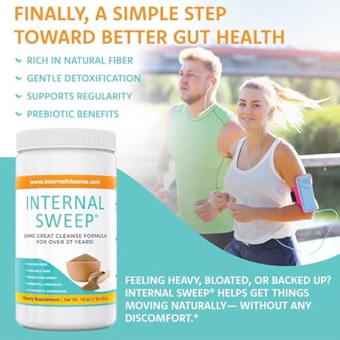 Internal sweep® - (454 جرام من مسحوق تنظيف القولون والديتوكس بالألياف، مزيج قوي من 37 عشبة استخدمها خبراء الأعشاب لعدة قرون. - Image 3