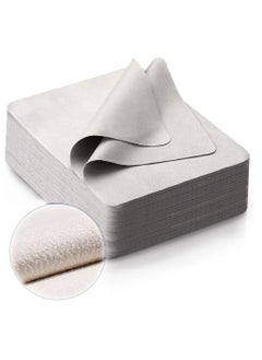 SYOSI SYOSI Eyeglasses Cleaning Cloth, Lens Clean Cloth Suede Clean Cloth for Eyeglasses, Lenses, Phones, Screens, Camera (50 PCS, Grey)  - Image 1
