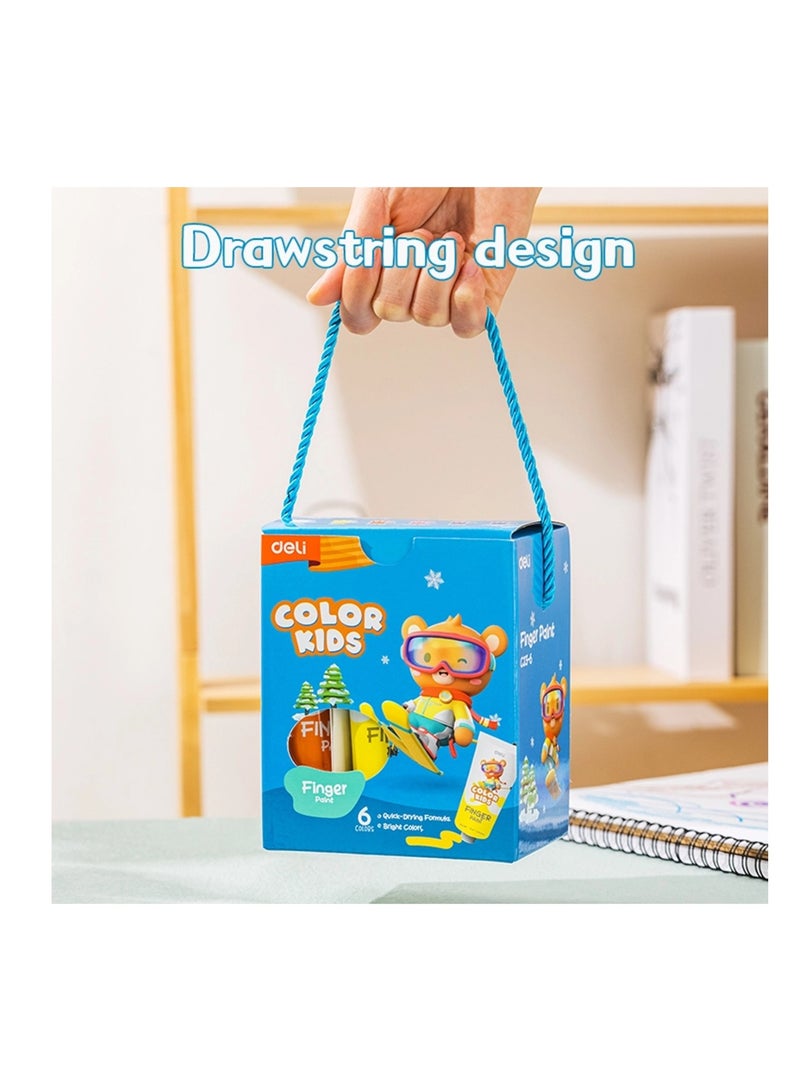 Deli طقم طلاء أصابع مكون من 6 قطع سعة 75 مل لكل أنبوب بألوان متعددة - Image 5