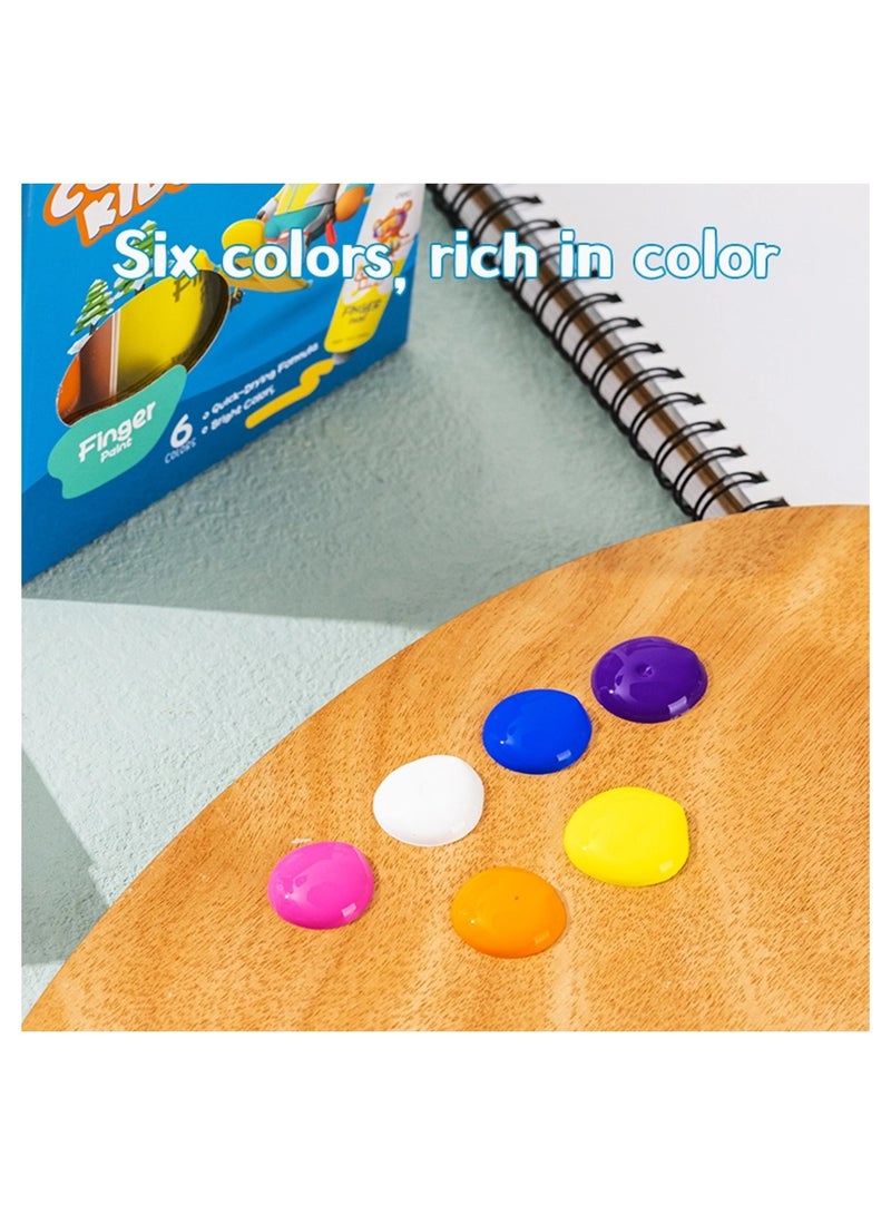 Deli طقم طلاء أصابع مكون من 6 قطع سعة 75 مل لكل أنبوب بألوان متعددة - Image 2