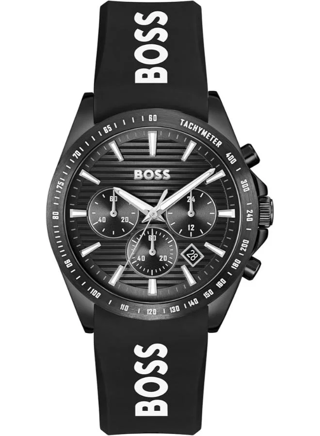 BOSS Chronograph Quartz analog Watch with Silicone strap