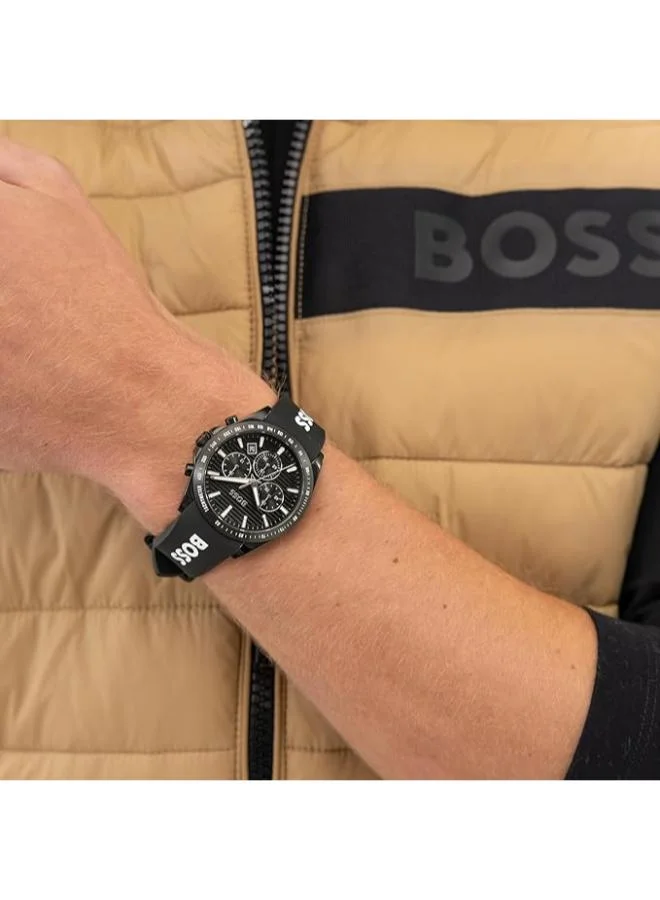 BOSS  Chronograph Quartz analog Watch with Silicone strap for Men | Best Price UAE