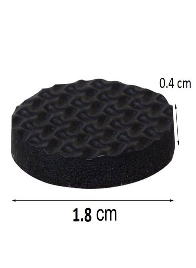 Clickswift® 32Pcs Self Adhesive Round Furniture Rubber Pad for Chair Leg Protector Non-Slip Furniture Pads Sofa, Beds, Dining Table Chair Balance Pad for Noise Insulation 1.08 x 0.8 cm (Black) - Image 2