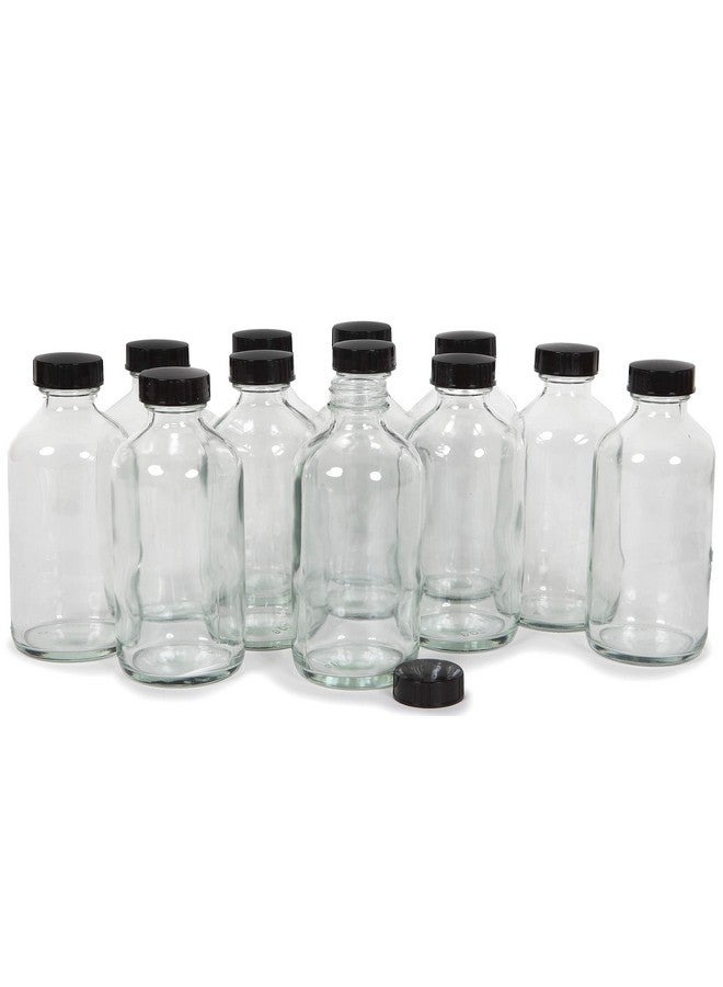 Vivaplex Vivaplex, 12, Clear, 8 oz Glass Bottles, with Lids  - Image 1