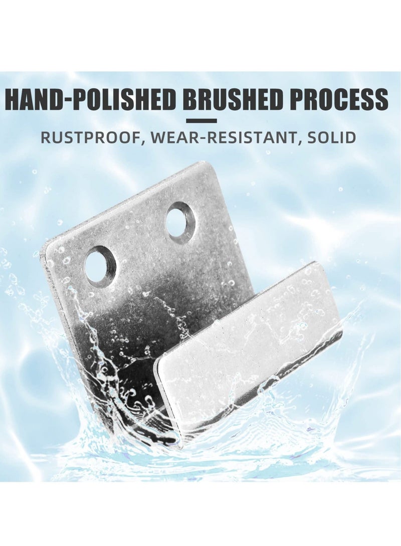 10 Pcs Stainless Steel Tile Display Wall Hangers, Silver Wall Mount Brackets Hooks, Heavy Duty for Mirrors, Picture Frames, Ceramic Wall Displays - Image 4