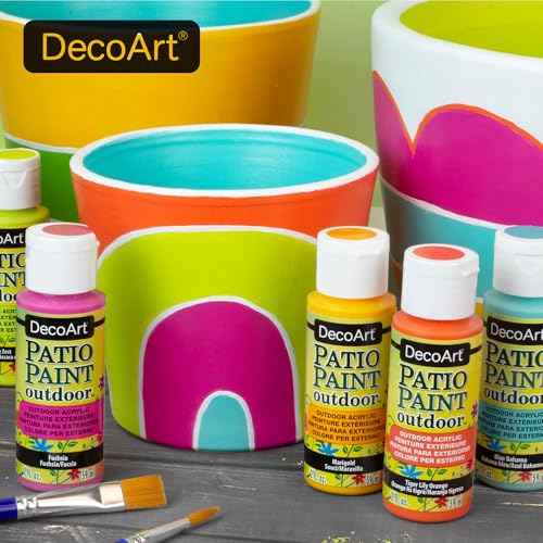 DecoArt مجموعة عينة الألوان المفضلة من ديكو آرت للدهانات الأكريليكية الخارجية، تشكيلة، 2 أونصة سائلة (عبوة من 18) - Image 5