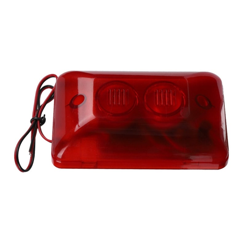 Wired Strobe Siren: High Decibel Tone LED Flashing Light - Fire-Proof ABS Plastic Construction Security Alarm for Home Hotel Security - Image 1