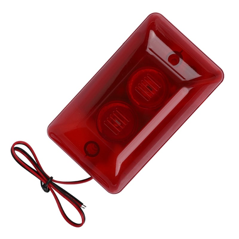 Wired Strobe Siren: High Decibel Tone LED Flashing Light - Fire-Proof ABS Plastic Construction Security Alarm for Home Hotel Security - Image 3