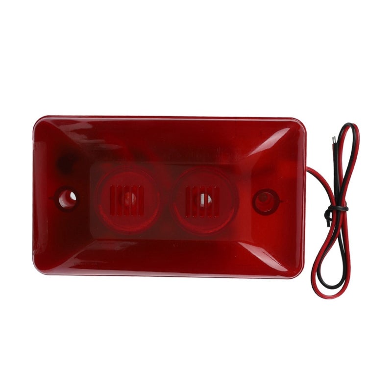 Wired Strobe Siren: High Decibel Tone LED Flashing Light - Fire-Proof ABS Plastic Construction Security Alarm for Home Hotel Security - Image 2