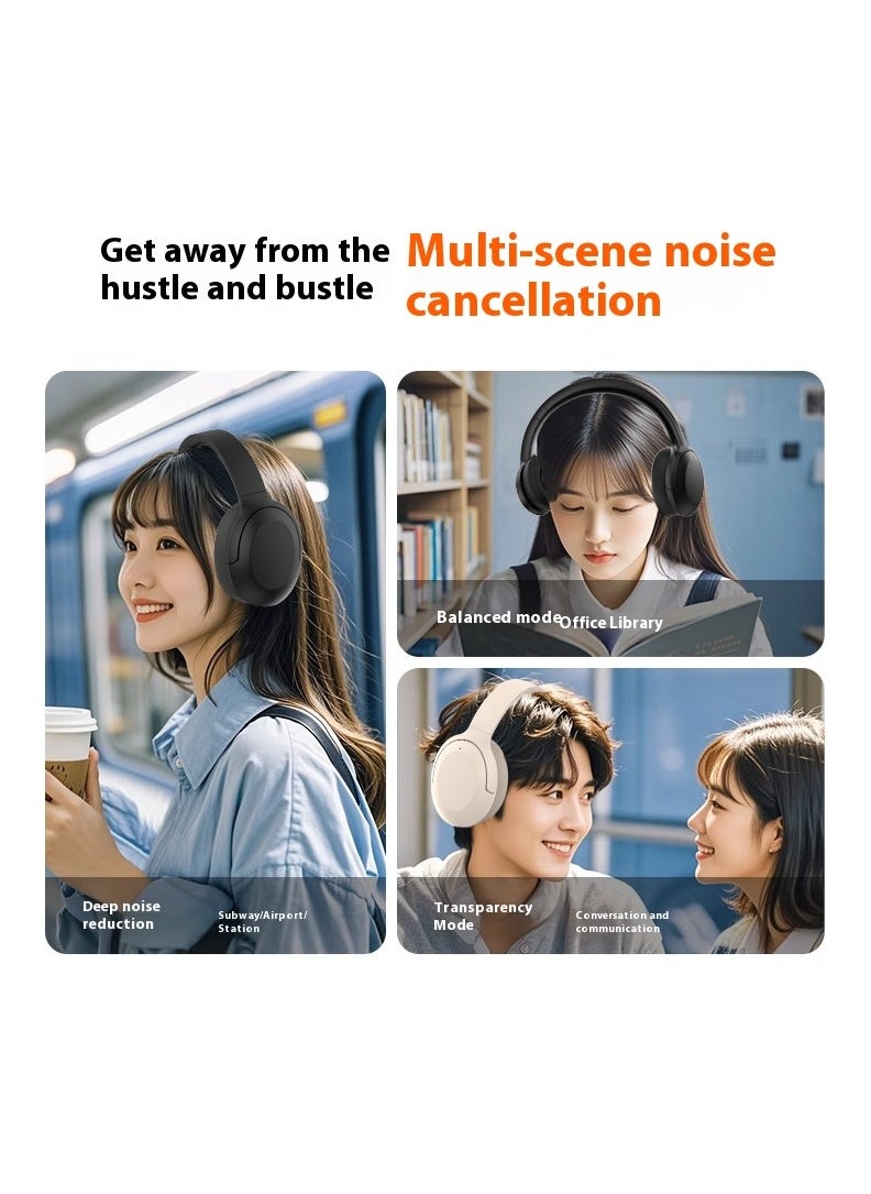 Active noise reduction true wireless Bluetooth headset folding headset