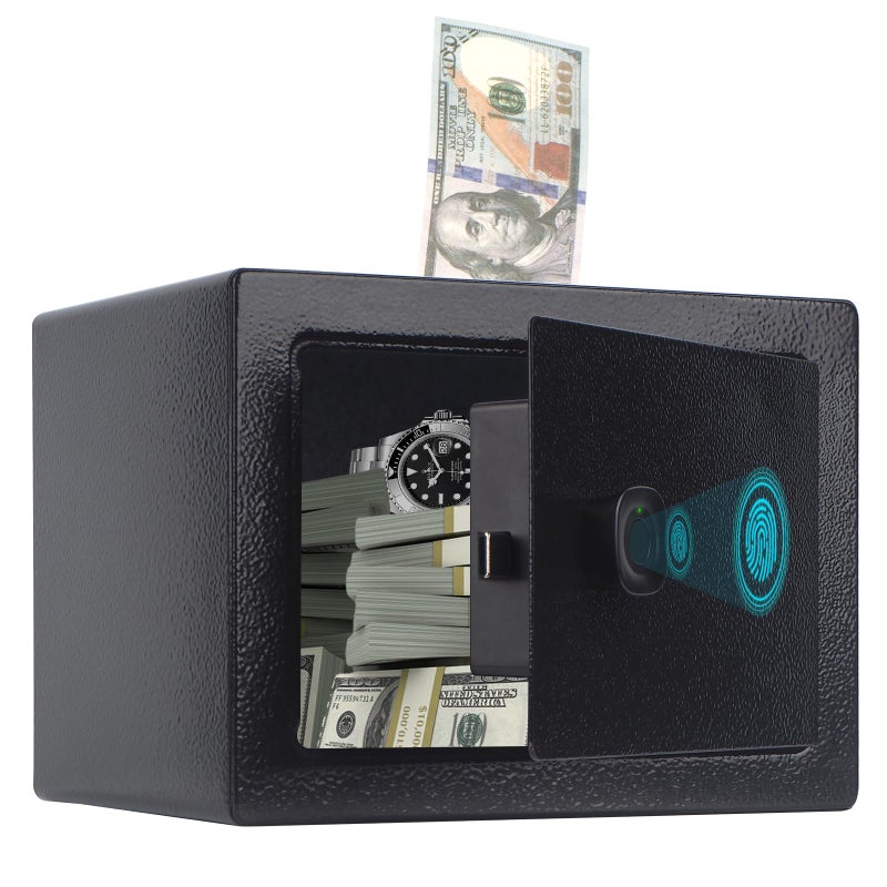 NETRCRHOM Fingerprint Piggy Bank Safe for Adult, Biometric Large Metal Money Bank, Boy and Girl Coin Jar for Honeymoon Trips, Birthday Gifts, College Funds, Car Funds, Home Savings - Image 1