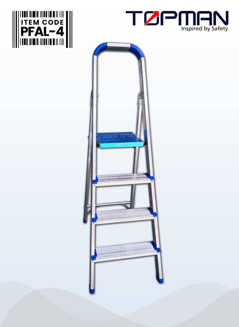 TOPMAN Medium Duty Platform Aluminium Ladder 4 Steps - Image 2