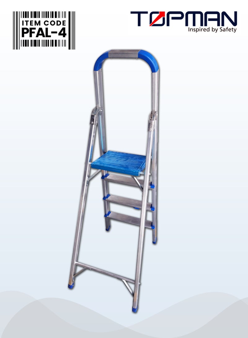 TOPMAN Medium Duty Platform Aluminium Ladder 4 Steps - Image 3