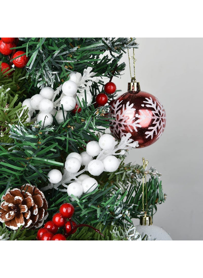 Artiflr Artiflr Red Berries Picks  14 Pack Artificial Berry Stems for Christmas Tree Decorations  Crafts  Holiday and Home Decor  7.9 Inches (White)  - Image 4