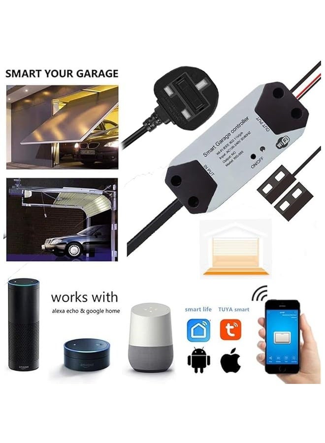 Tuya Smart WiFi Switch Garage Door Opener Controller Work with Alexa Echo Google Home SmartLife/Tuya APP Control No Hub Required - Image 3