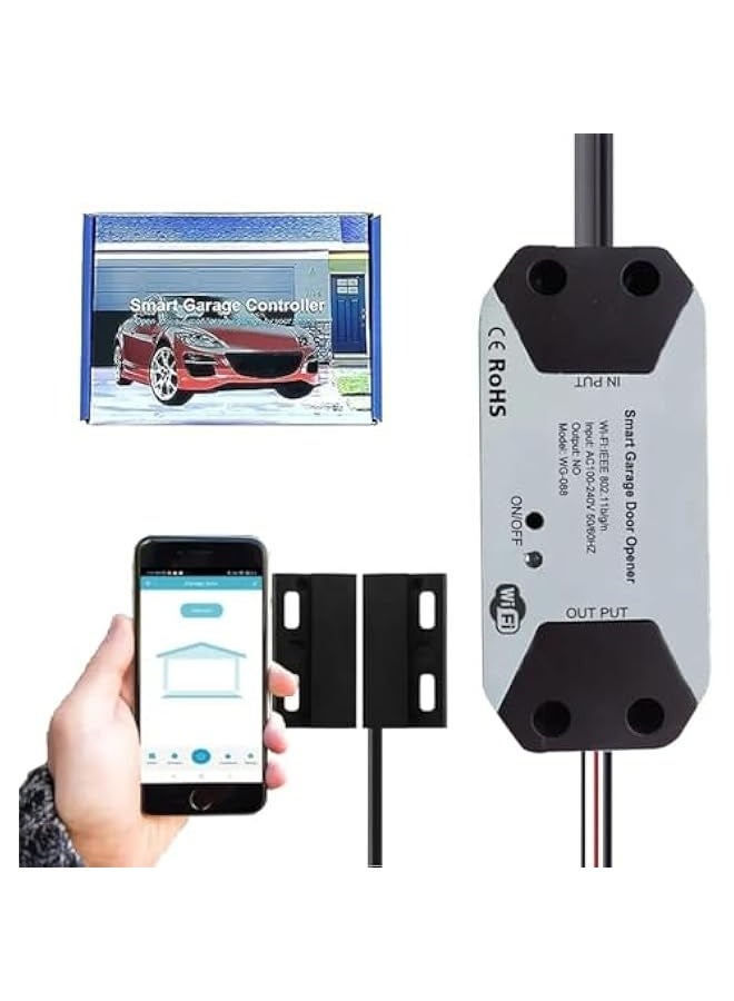 Tuya Smart WiFi Switch Garage Door Opener Controller Work with Alexa Echo Google Home SmartLife/Tuya APP Control No Hub Required - Image 1