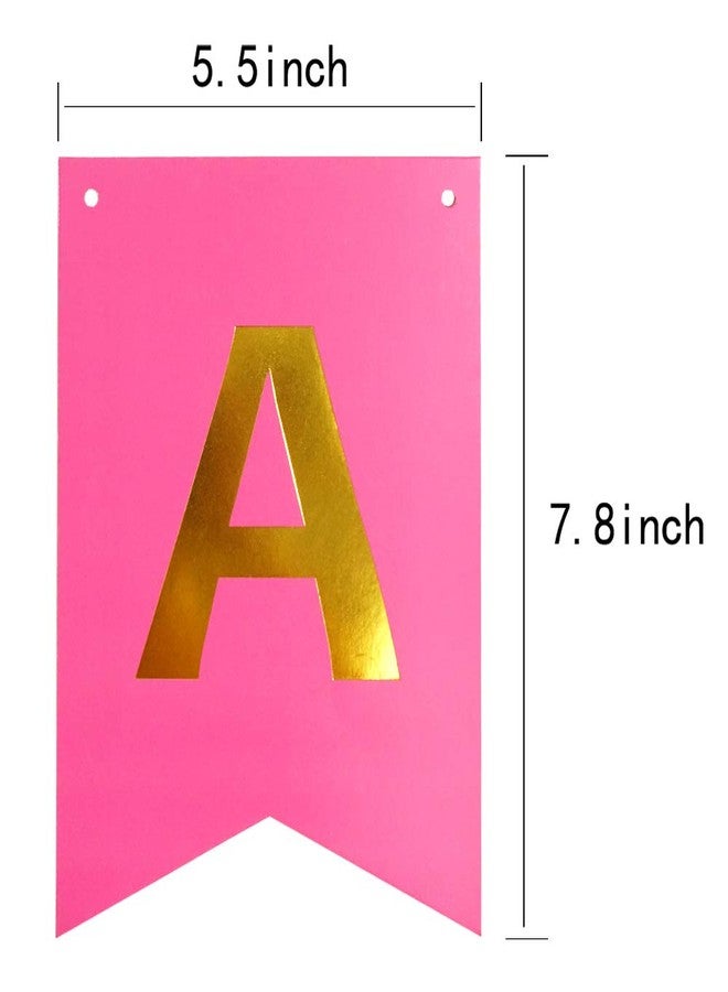 Letjolt Pure Roseo Happy Birthday Banner Signs Golden SparkleBirthday Party Funny Supplies for Girl Birthday Party Decorations Nursery Hanging Decor 13 Pieces - Image 3