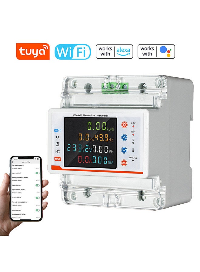 Tuya WiFi Intelligent Circuit Breaker Bidirectional Metering Power Meter Reclosure Switch with Multiple Protections Timing Schedule APP Control Functions  - Image 1