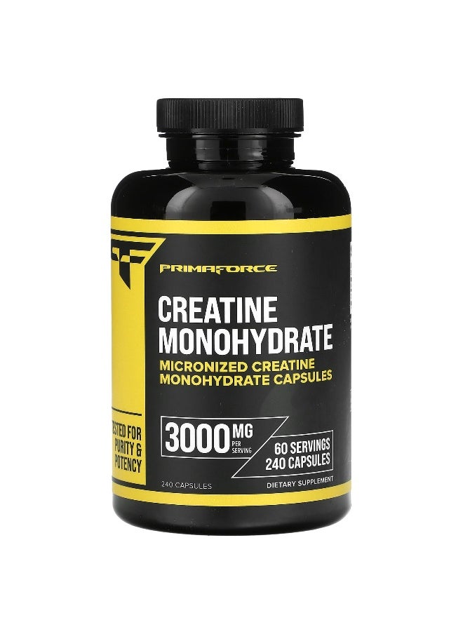 Primaforce Primaforce, Creatine Monohydrate, 3,000 mg, 240 Capsules (750 mg per Capsule)  - Image 1