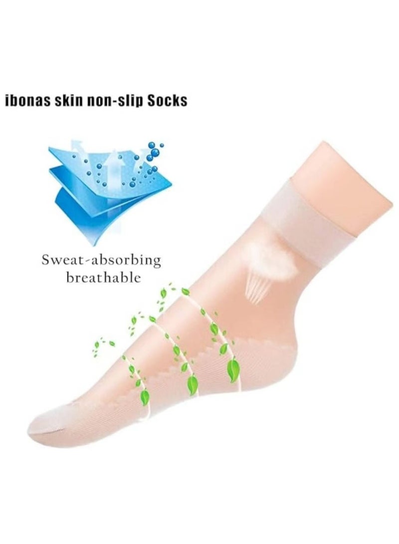 LANG SHA 12 Pairs Sheer Ankle Socks Thin Nylon Transparent Ankle High Hosiery Socks Short Dress Stockings for Women (Multi Color)  - Image 4