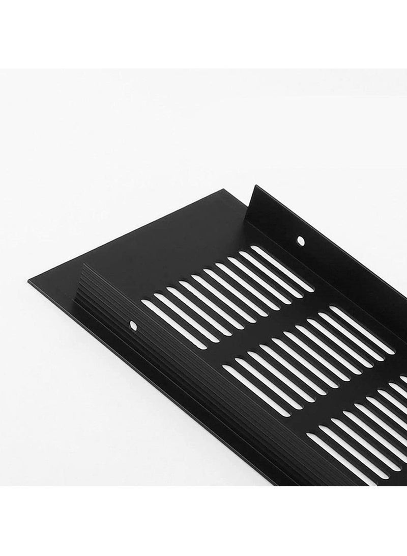 Excefore Air Vent Grille Cover, 2 Pcs Vent Cover Cupboard Vents Fridge Vent Louvred Wall Vent Grille,Black, 80mm x 400mm  - Image 4