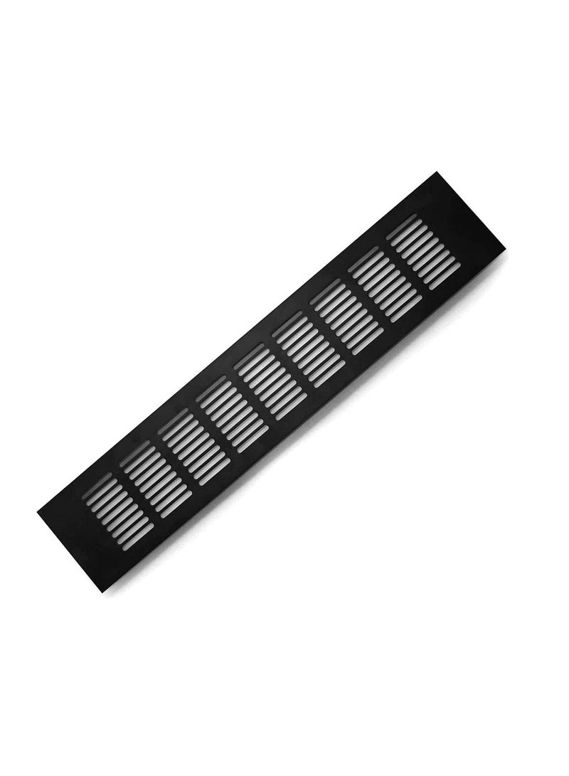 Excefore Air Vent Grille Cover, 2 Pcs Vent Cover Cupboard Vents Fridge Vent Louvred Wall Vent Grille,Black, 80mm x 400mm  - Image 5
