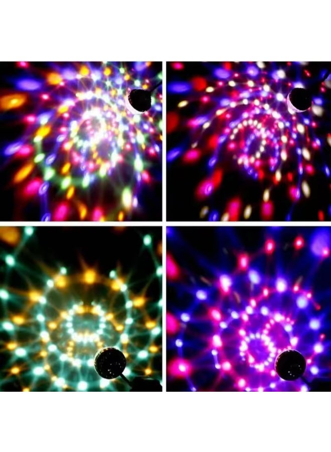 "مصباح كروي سحري دوار RGB بمقبس E27، مصباح LED ديسكو للحفلات، للإضاءة المنزلية، KTV، المسرح، أجواء الغرفة، مصباح زخرفي ملون للغرفة  " - Image 4