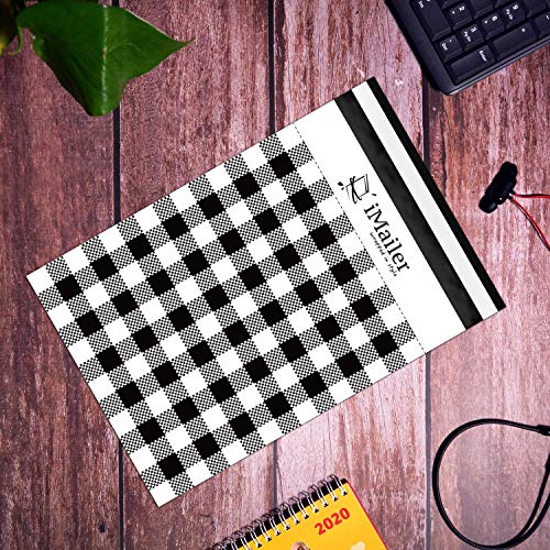 iMailer 100 Count - 12 x 15.5 inch, Poly Mailer Black Gingham Plaid Package Envelope, Mailing Shipping Bags with Self Seal Strip - Image 3