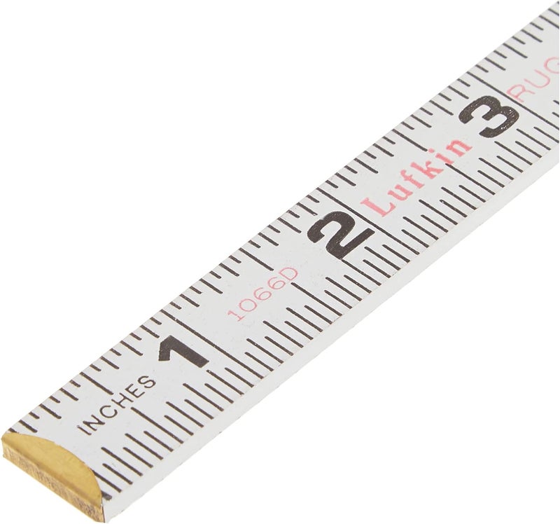 Lufkin Crescent 5/8" X 6' Red End® Engineer's Scale Wood Rule - 1066DN , White - Image 5